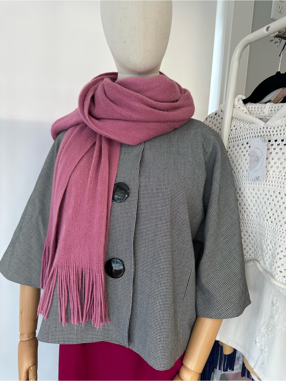 Source Unknown Dusty Rose Fringe Scarf - Women's Wrap